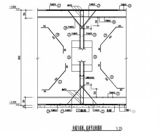 6度抗震办公楼附属水池结构CAD施工图纸（砌体结构） - 1