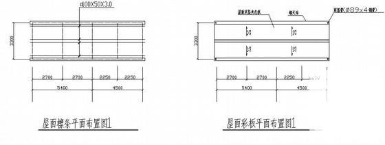 学校钢结构大门结构CAD施工图纸（门式刚架）(平面布置图) - 3