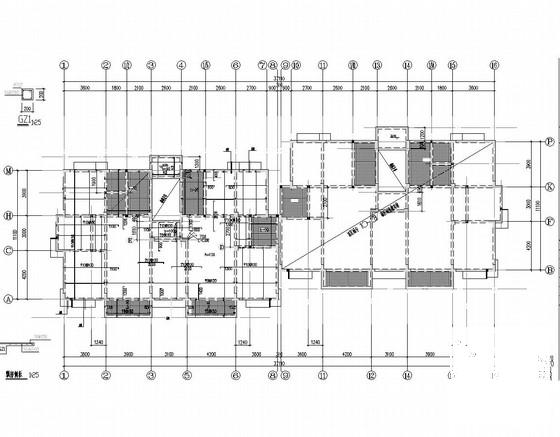 6层异形柱框架结构住宅楼CAD施工图纸（带跃层） - 2