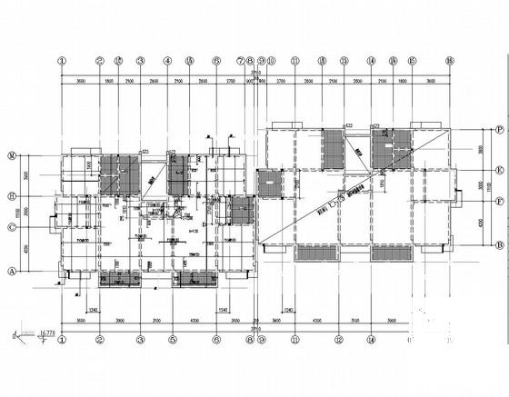 6层异形柱框架结构住宅楼CAD施工图纸（带跃层） - 3