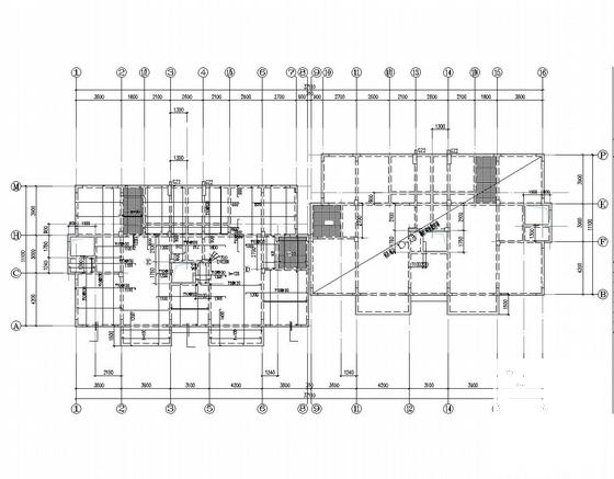6层异形柱框架结构住宅楼CAD施工图纸（带跃层） - 4