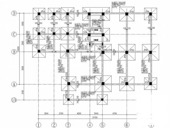 5层框架结构私人住宅楼CAD施工图纸（建筑图纸） - 2