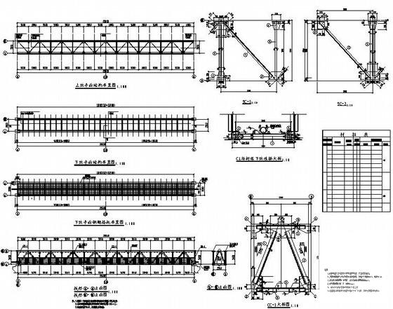 32m钢桁架栈桥结构CAD施工图纸（6度抗震） - 2