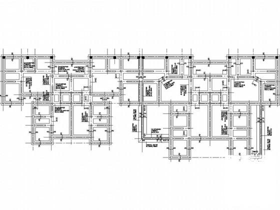 32层剪力墙结构住宅楼CAD施工图纸（裙房3层）(筏板平面配筋图) - 2