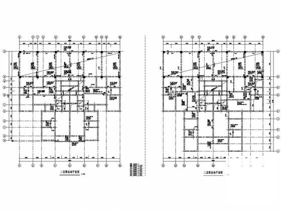 32层剪力墙结构住宅楼CAD施工图纸（裙房3层）(筏板平面配筋图) - 4