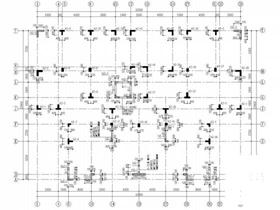 12层异形柱框剪住宅楼结构CAD施工图纸(现浇钢筋混凝土) - 5