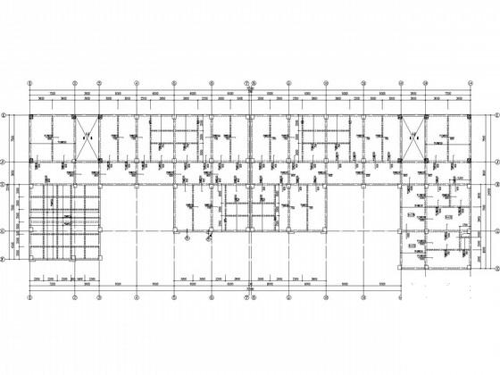 3层框架幼儿园活动室结构CAD施工图纸(平面布置图) - 1