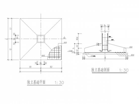 6层带车库住宅楼底框结构CAD施工图纸 - 4