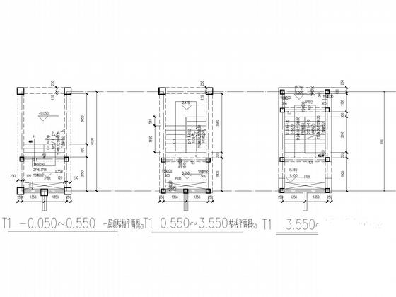 6层带车库住宅楼底框结构CAD施工图纸 - 5
