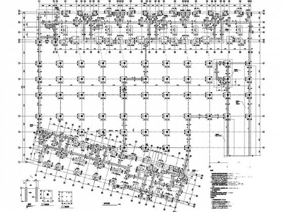 地下1层大型地下室结构CAD施工图纸 - 2