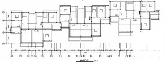 4层砌体结构住宅结构CAD施工图纸（条形基础6号楼） - 2