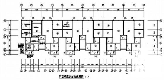 6层砌体结构条形基础住宅楼结构CAD施工图纸（架空层） - 2