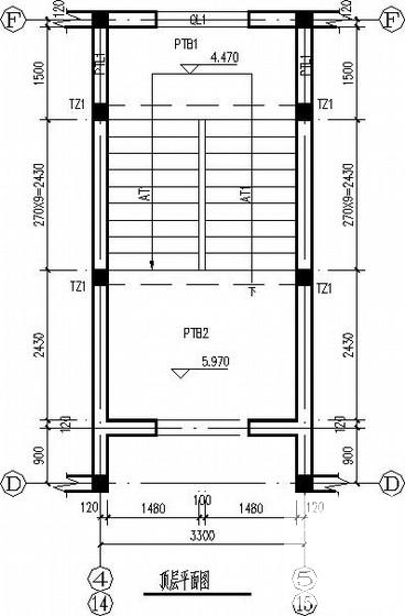 3层砖混学生宿舍楼结构CAD施工图纸（6度抗震） - 4