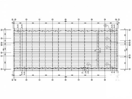 单层砖混结构厂房结构CAD施工图纸（毛石基础6度抗震）(平面布置图) - 4