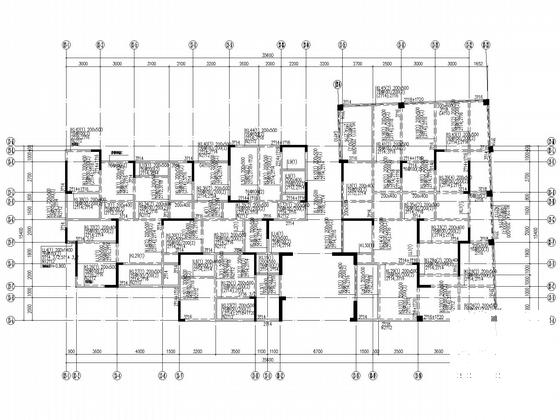 18层剪力墙住宅楼结构CAD施工图纸(平面布置图) - 4