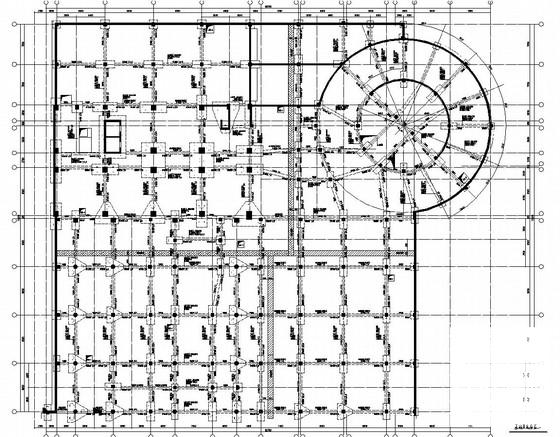 客运中心地下室结构CAD施工图纸(基础平面图) - 1