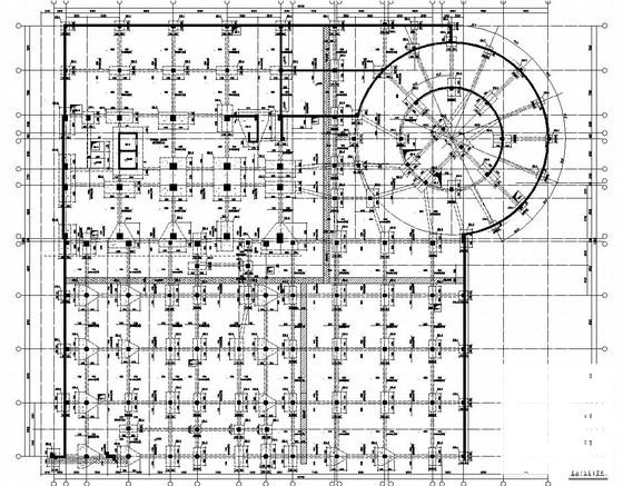 客运中心地下室结构CAD施工图纸(基础平面图) - 2