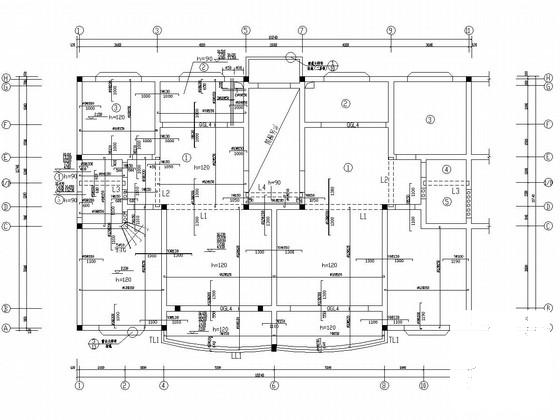 6层砌体结构条形基础住宅楼结构CAD施工图纸 - 2