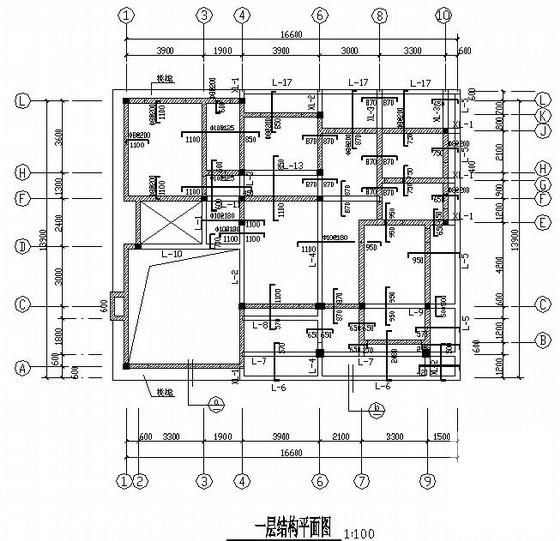 2层条形基础砌体结构别墅结构CAD施工图纸 - 1