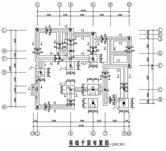 2层条形基础砌体结构别墅结构CAD施工图纸 - 2