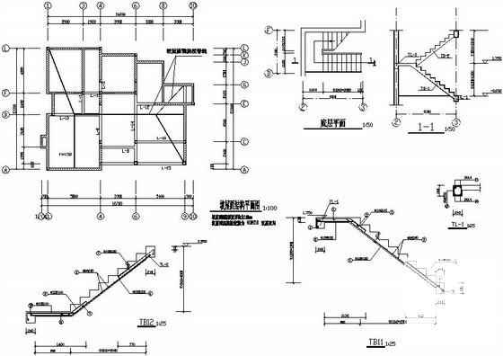 2层条形基础砌体结构别墅结构CAD施工图纸 - 4
