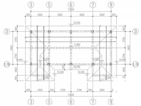 新农村4层框架别墅结构CAD施工图纸 - 5