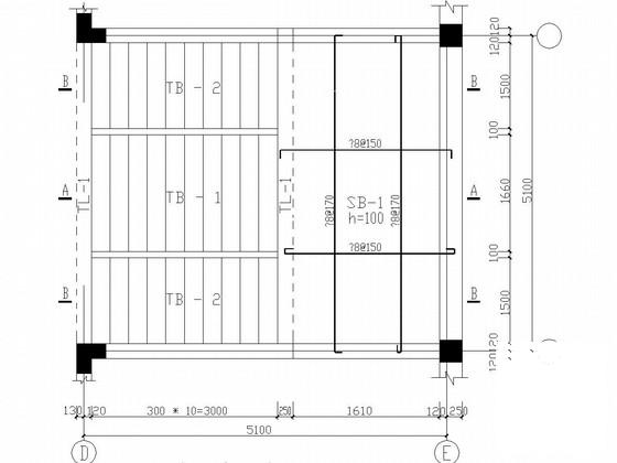 3层砌体结构条形基础办公楼结构CAD施工图纸 - 3