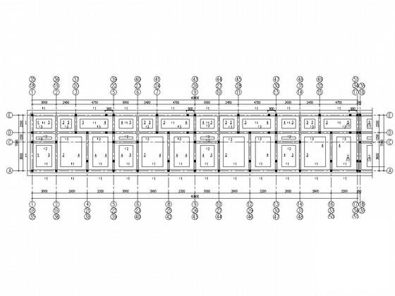 两层砌体结构条形基础住宅楼结构CAD施工图纸（7度抗震） - 1