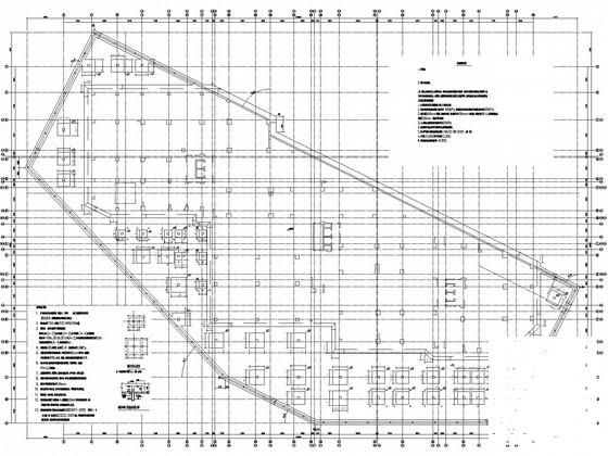 大底盘框支剪力墙2层地下室结构CAD施工图纸 - 2