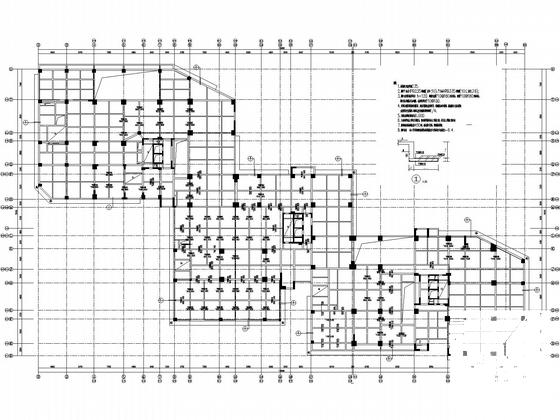大底盘框支剪力墙2层地下室结构CAD施工图纸 - 4