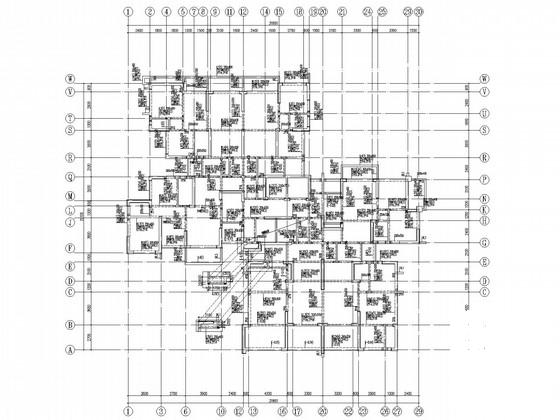 32层A级高层剪力墙住宅楼结构CAD施工图纸(板配筋图) - 3