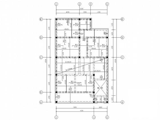 3层砌体结构条形基础住宅楼结构CAD施工图纸（6度抗震） - 1