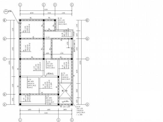3层砌体结构条形基础住宅楼结构CAD施工图纸（6度抗震） - 2