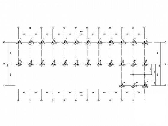 3层砌体结构条形基础办公楼结构CAD施工图纸（7度抗震）(平面布置图) - 3