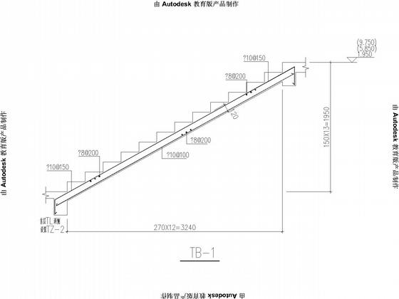 4层框架教学楼结构CAD施工图纸(平面布置图) - 5