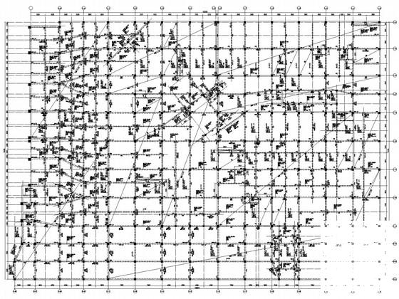 地下商场框架结构体系CAD施工图纸(梁平法配筋图) - 1