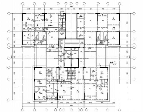 32层剪力墙住宅楼结构图纸（A、B两栋） - 5