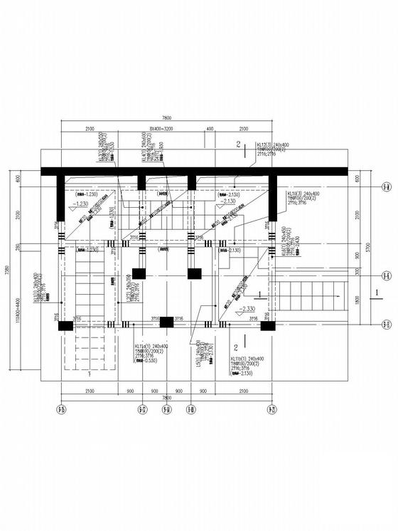 11层带阁楼框剪住宅结构CAD施工图纸 - 4