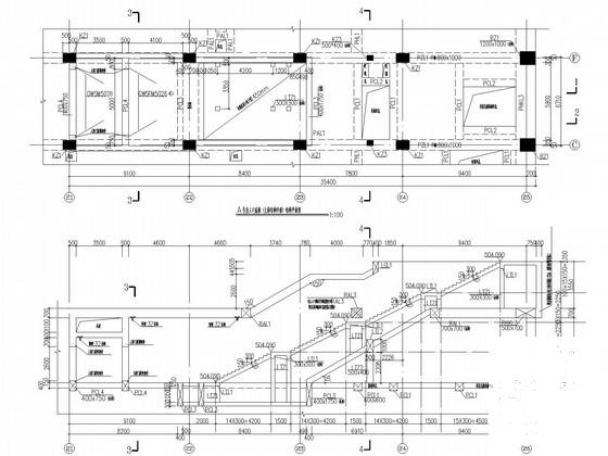 2层三跨箱形框架结构岛式地铁车站结构图纸(85张) - 1
