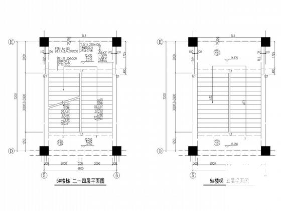 5层科技楼及教学楼框架结构CAD施工图纸 - 4