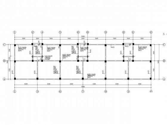 8层框架公寓楼结构CAD施工图纸(独基) - 3