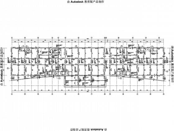 6层框架医疗综合楼结构CAD施工图纸(地下室顶板) - 1