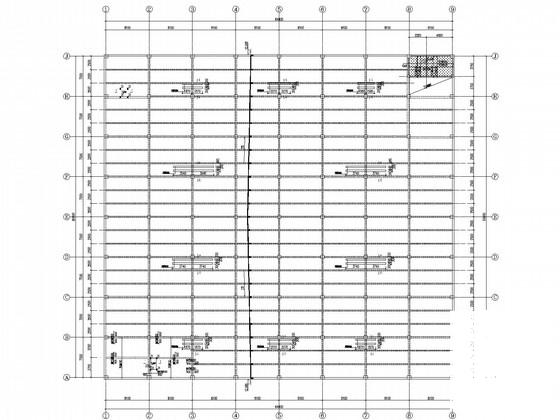 两层框架厂房结构CAD施工图纸(平面布置图) - 1