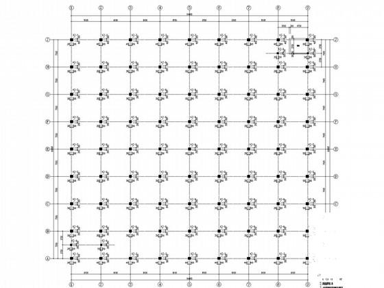 两层框架厂房结构CAD施工图纸(平面布置图) - 3