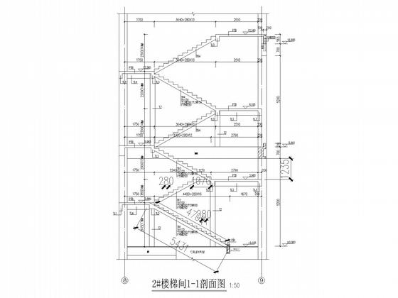 两层框架厂房结构CAD施工图纸(平面布置图) - 5