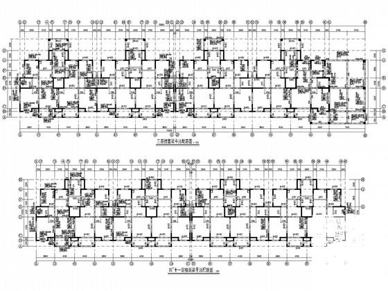 11层框剪带闷顶住宅楼结构CAD施工图纸(梁平法配筋图) - 4
