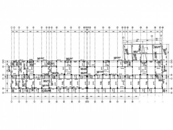 6层框架结构住宅楼结构设计CAD施工图纸（总）(平面布置图) - 1