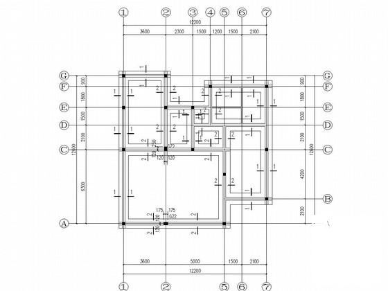3层砖混结构条形基础住宅楼结构CAD施工图纸（建施6度抗震） - 1