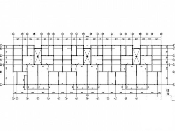 4层砌体结构条形基础公寓结构CAD施工图纸（7度抗震）(平面布置图) - 3