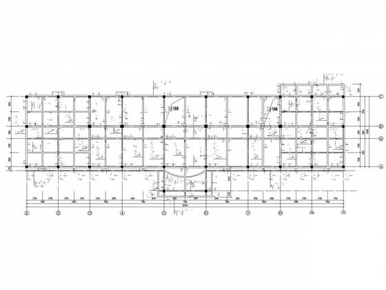 2层框架厂房结构CAD施工图纸（总）(平面布置图) - 1